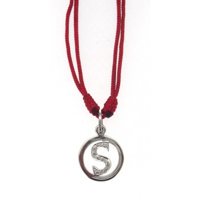 Alphabet Pendant in Silver & Diamond